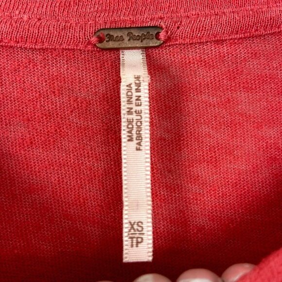 Free People Marcy Orange Embroidered Boho Peplum Tank Top XS - Picture 7 of 11